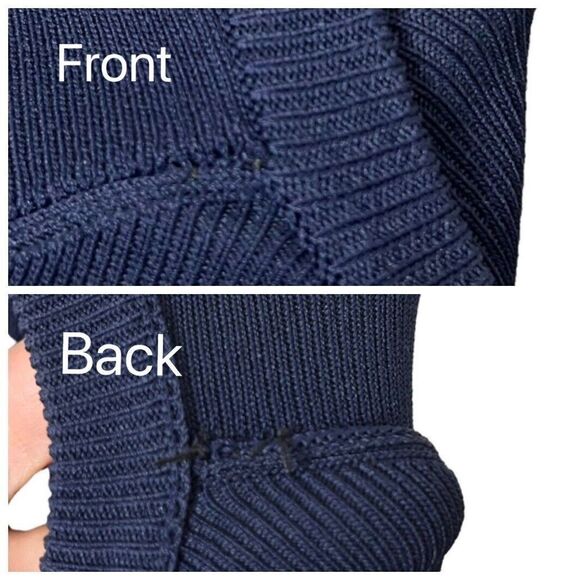 Jonathan Simkhai Signature Bell Sleeves Knit Blouse in Navy Blue - Size Small - Picture 14 of 14